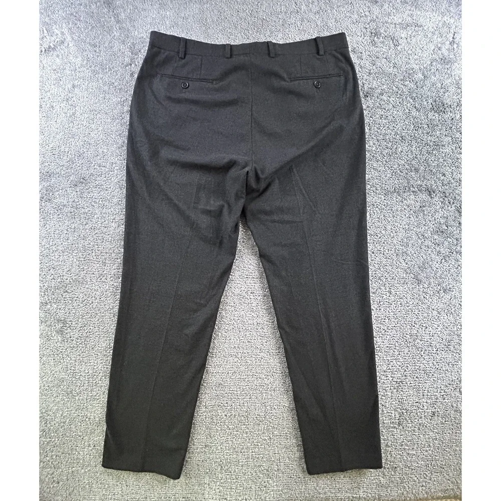Lauren Ralph Lauren Mens Gray Flat Front Dress Pants 38x32 Charcoal Poly Blend
